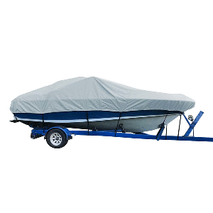 Carver Sun-DURA® Styled-to-Fit Boat Cover f/20.5' V-Hull Low Profile Cuddy  Cabin Boats w/Windshield & Rails - Grey - $500.0 