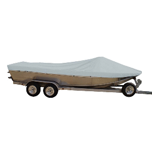 Sun-DURA&reg; Styled-to-Fit Boat Cover f/19.5&#39; Sterndrive Aluminum Boats w/High Forward Mounted Windshield - Grey CD-91172