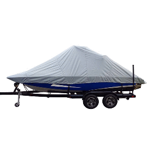 Carver Performance Poly-Guard Styled-to-Fit Boat Cover F-20.5' V-Hull Center Console Fishing Boat - Grey