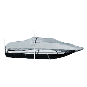 Carver Sun-DURA&reg; Styled-to-Fit Boat Cover f/20.5&#39; Sterndrive Deck Boats w/Walk-Thru Windshield - Grey CD-91219