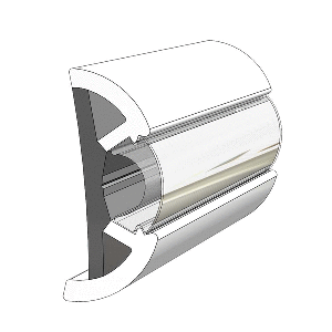 TACO Large SuproFlex Rub Rail - 2.5&quot; x 1&quot; - Arctic White CD-91286