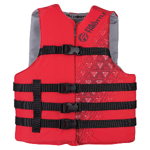 Full Throttle Adult Oversized Ski Life Jacket - Red CD-91348
