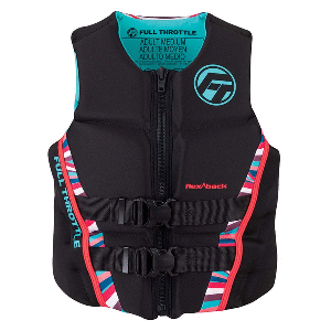 Full Throttle Women&#39;s Rapid-Dry Flex-Back Life Jacket - Women&#39;s XL - Pink/Black CD-91374