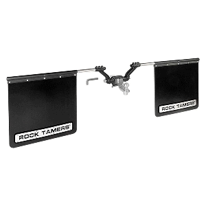 ROCK TAMERS 3&quot; Hub Mudflap System - Matte Black/Stainless CD-91920