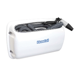 HoseCoil Side Mount Expandable Enclosure w/50&prime; Hose &amp; Rubber Tip Nozzle CD-91982