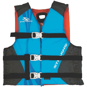 Stearns Antimicrobial Nylon Vest Life Jacket - 30-50lbs - Blue CD-92635