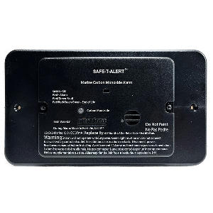 Safe-T-Alert 62 Series Marine Carbon Monoxide - Black - Flush Mount - 12V w/Relay &amp; Trim Ring CD-93584