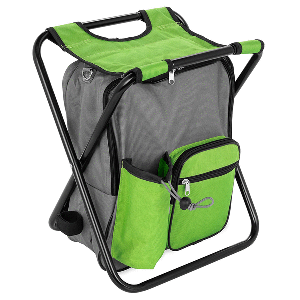 Camco Camping Stool Backpack Cooler – Green