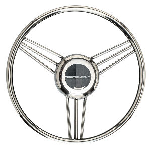 Uflex V27 13.8&quot; Steering Wheel - Stainless Steel Grip &amp; Spokes CD-94135