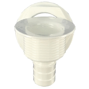 T-H Marine Straight Barbed All-Purpose Drain - White CD-94366
