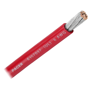 Pacer Red 6 AWG Battery Cable - Sold By The Foot CD-94882