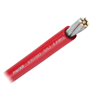 Pacer Red 4 AWG Battery Cable - Sold By The Foot CD-94914