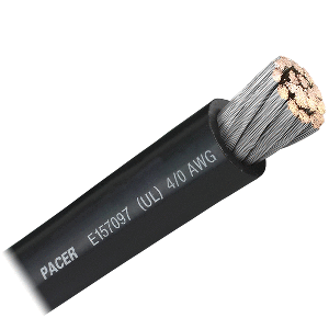 Pacer Black 4/0 AWG Battery Cable - Sold By The Foot CD-95020