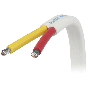 Pacer 6/2 AWG Safety Duplex Cable - Flat Cable - Red/Yellow - 50'