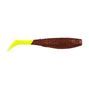 Berkley Gulp!&reg; Saltwater Paddleshad - 4&quot; - Root Beer Gold/Chartreuse CD-95738