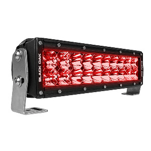 Black Oak Double Row Combo Red Predator Hunting 10&quot; Light Bar - Black CD-95862