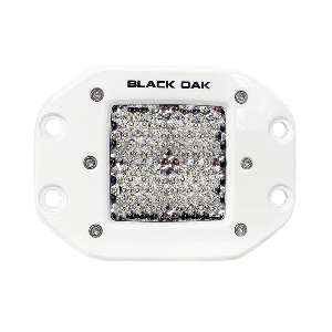 Black-Oak-LED-Black-Oak-2inch-Marine-Flush-Mount-LED-Pod-Light---Diffused-Optics---White-Housing---Pro-Series-3.0---2DM-FPOD10CR 2DM-FPOD10CR