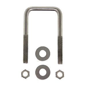 C.E. Smith Zinc U-Bolt 7/16&quot;-14 X 3-1/8&quot; X 3&quot; w/Washers &amp; Nuts - Square CD-96414