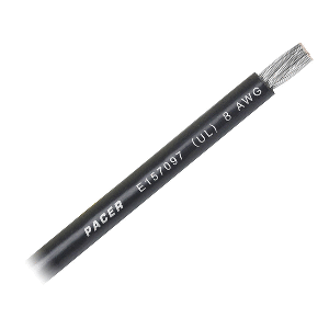 Pacer Black 8 AWG Battery Cable - Sold By The Foot CD-96449