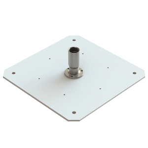 Seaview Starlink Adapter Plate f/24" KVH Domes w/Starlink Stainless Steel 1"-14 Threaded Adapter &amp; Stainless Steel Fixed Base