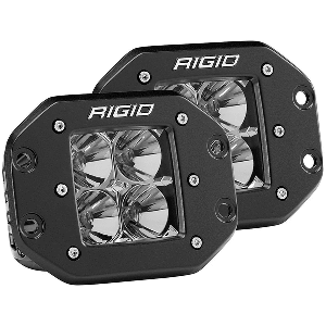 RIGID Industries D-Series PRO Flood Flush Mount Black Light - Pair CD-97165