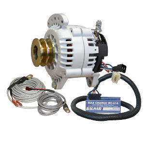 Balmar Alternator 100 AMP Kit 12V 3.15&quot; Dual Foot Saddle Dual Pulley Regulator &amp; Temp Sensor CD-97456