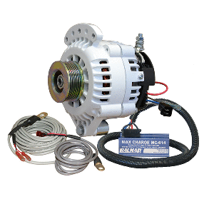 Balmar Alternator 100 AMP Kit 12V 1-2&quot; Single Foot Spindle Mount K6 Pulley Regulator &amp; Temp Sensor CD-97465