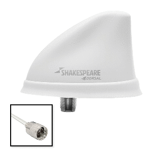 Shakespeare Dorsal Antenna White Low Profile 26' RGB Cable w/PL-259 - 5912-DS-VHF-W