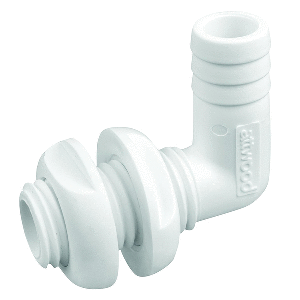 Attwood-Marine-Attwood-White-Plastic-90-Degree-Thru-Hull-Connector---3-4inch-Inner-Diameter---3877-3 3877-3