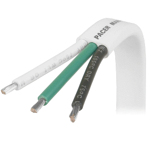Pacer 16/3 AWG Triplex Cable - Black/Green/White - Sold By The Foot CD-98265