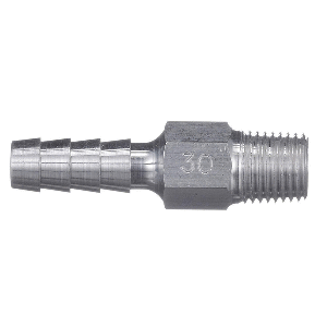 Attwood-Marine-Universal-Aluminum-Fuel-Hose-Fitting---1-4inch-NPT-x-3-8inch-Barb---(Anti-Siphon-Valve)---88FAS014-6 88FAS014-6