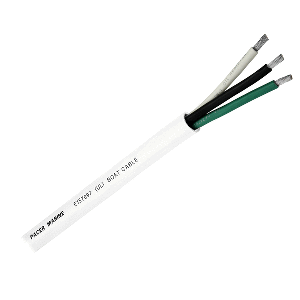 Pacer Round 3 Conductor Cable - 250' - 10/3 AWG - Black, Green &amp; White