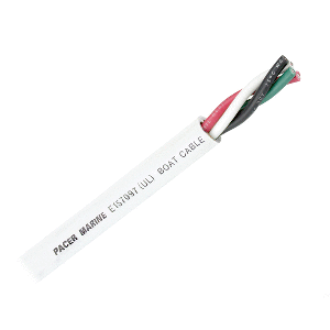 Pacer Round 4 Conductor Cable - 500' - 16/4 AWG - Black, Green, Red &amp; White