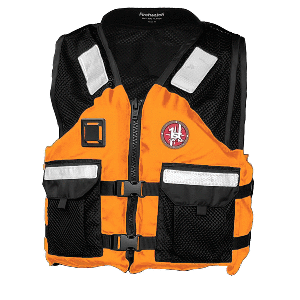 First-Watch-AV-5001-Mesh-Crew-Vest-Hi-Vis---Orange-Black---S-M---AV-5001-OB-S-M AV-5001-OB-S/M