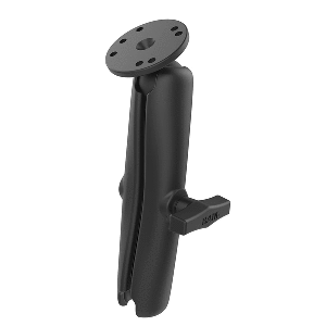 RAM Mount RAM&reg; Double Socket Arm w/Round Ball Plate - C Size Long