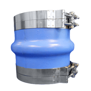 Trident-Marine-8inch-ID-Blue-Silicone-Molded-Wet-Exhaust-Hump-w-4-T-Bolt-Clamp---270V8000-S-S 270V8000-S/S