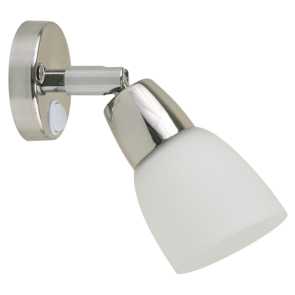 image for Scandvik SS Reading Light w/Frosted Glass Shade – 10-30V