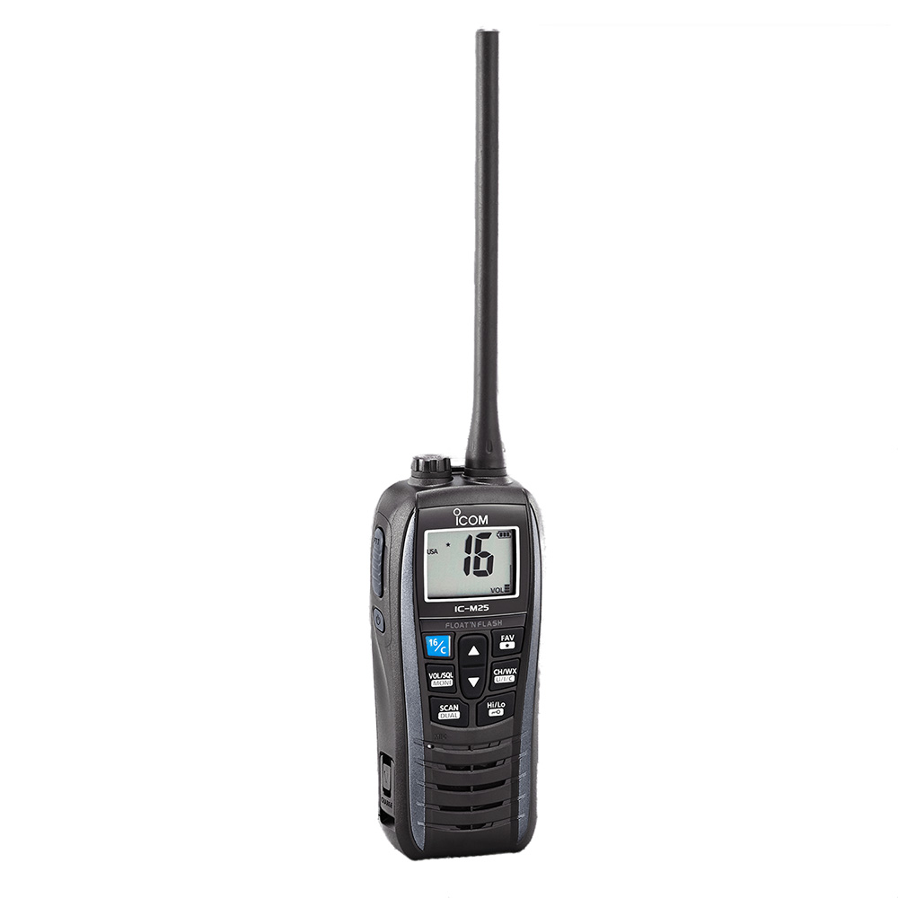 image for Icom M25 Floating Handheld VHF Marine Radio – 5W -Black