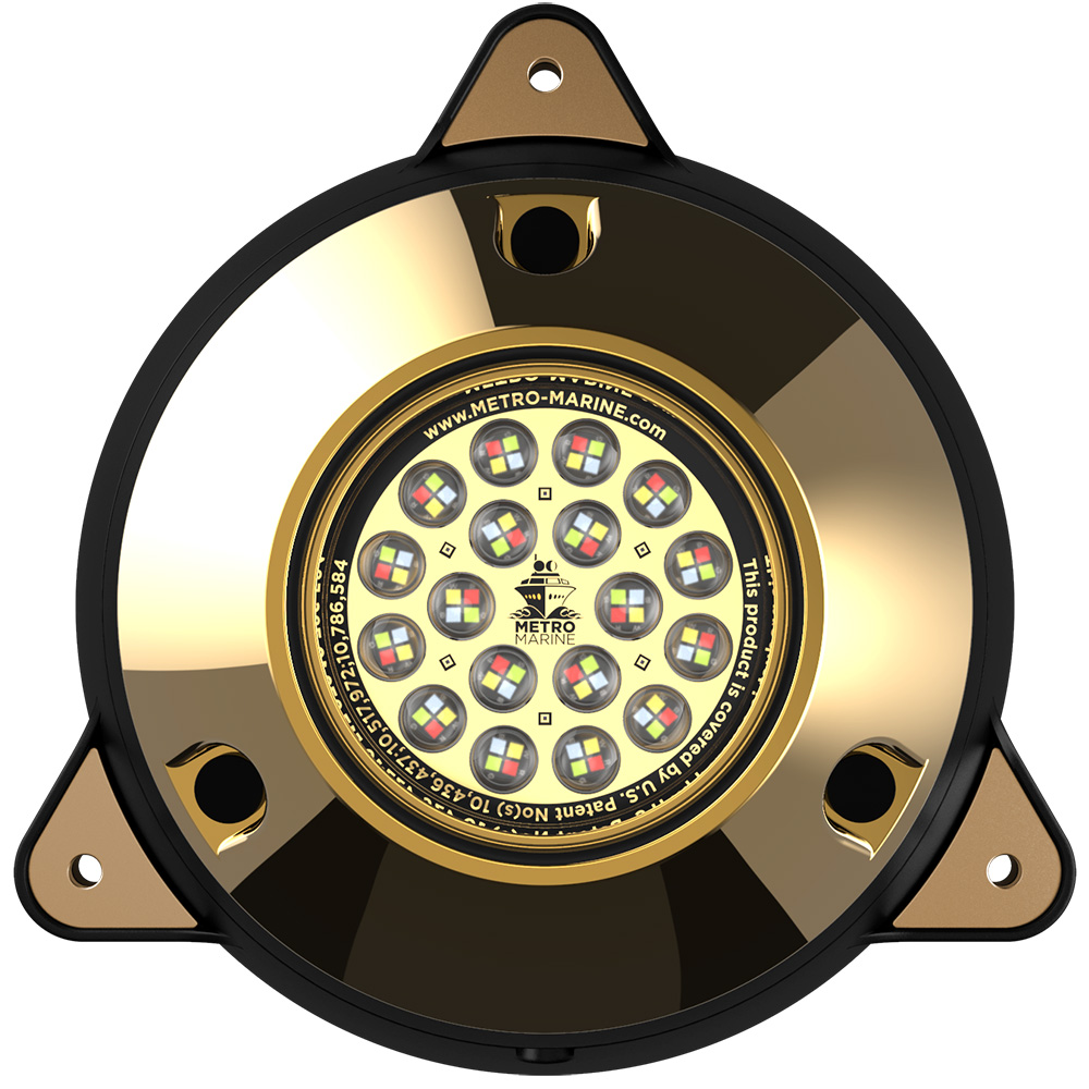 image for Metro Marine High-Output Surface Mount Underwater Light w/Intelligent Full Spectrum LED's – RGBW, 90° Beam