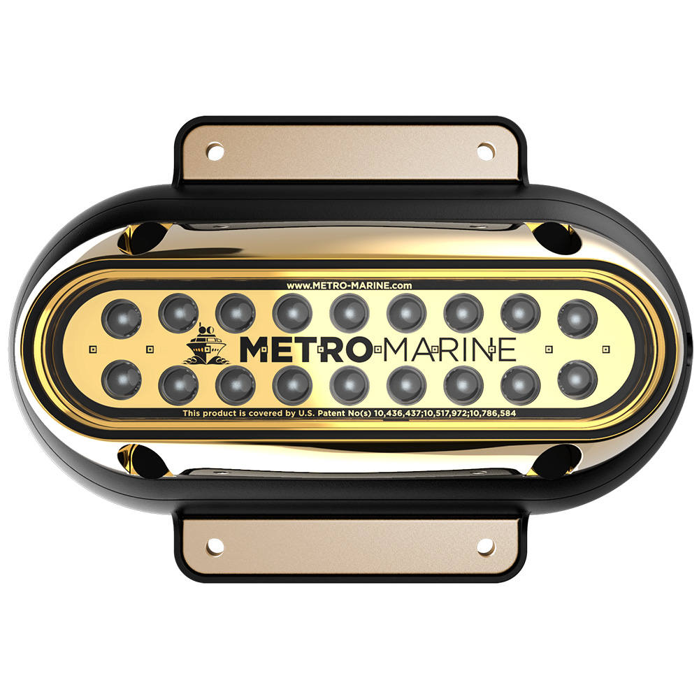 image for Metro Marine High-Output Elongated Surface Mount Light w/Intelligent Monochromatic LED's – Blue, 45° Beam