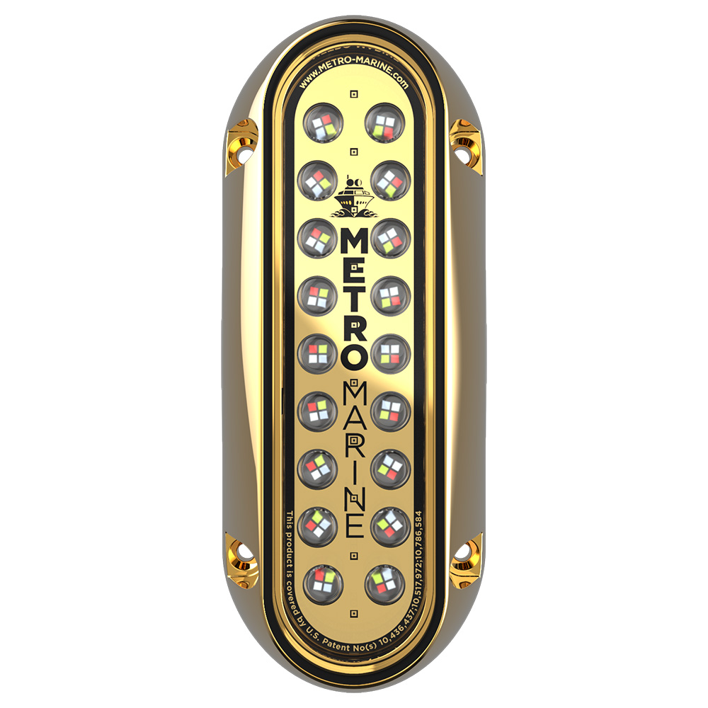 image for Metro Marine High-Output Elongated Vertical Mount Light w/Intelligent Full Spectrum LED's – RGBW, 90° Beam