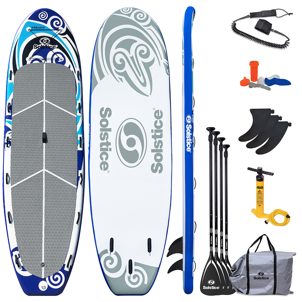 image for Solstice Watersports 16' Maori Giant Inflatable Stand-Up Paddleboard w/Leash & 4 Paddles