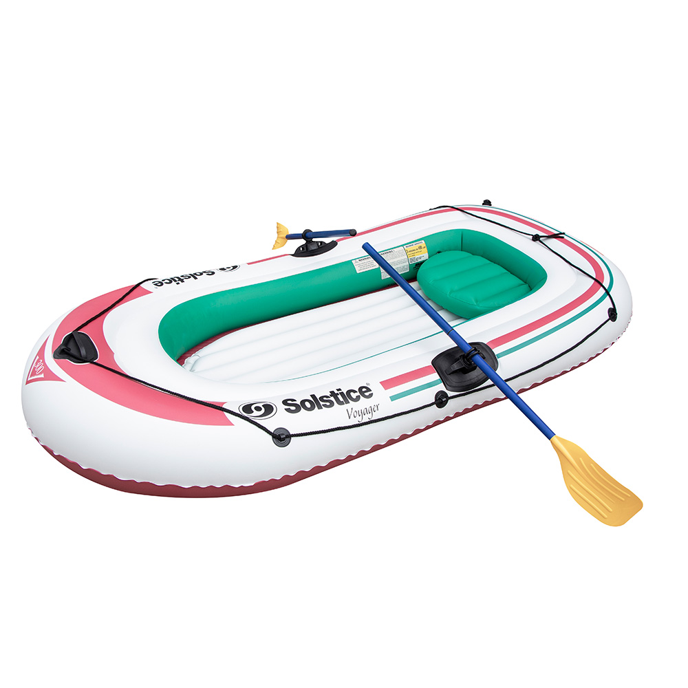 image for Solstice Watersports Voyager 3-Person Inflatable Boat Kit w/Oars & Pump