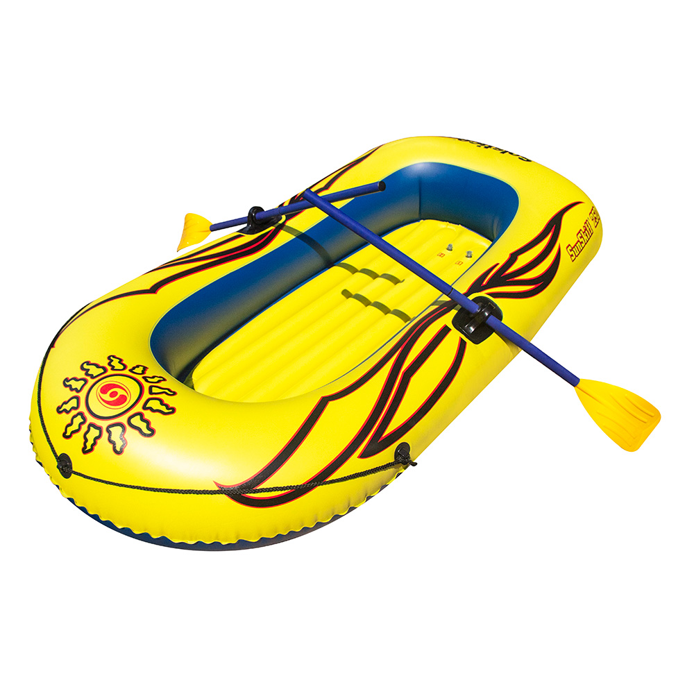 image for Solstice Watersports Sunskiff 2-Person Inflatable Boat Kit w/Oars & Pump