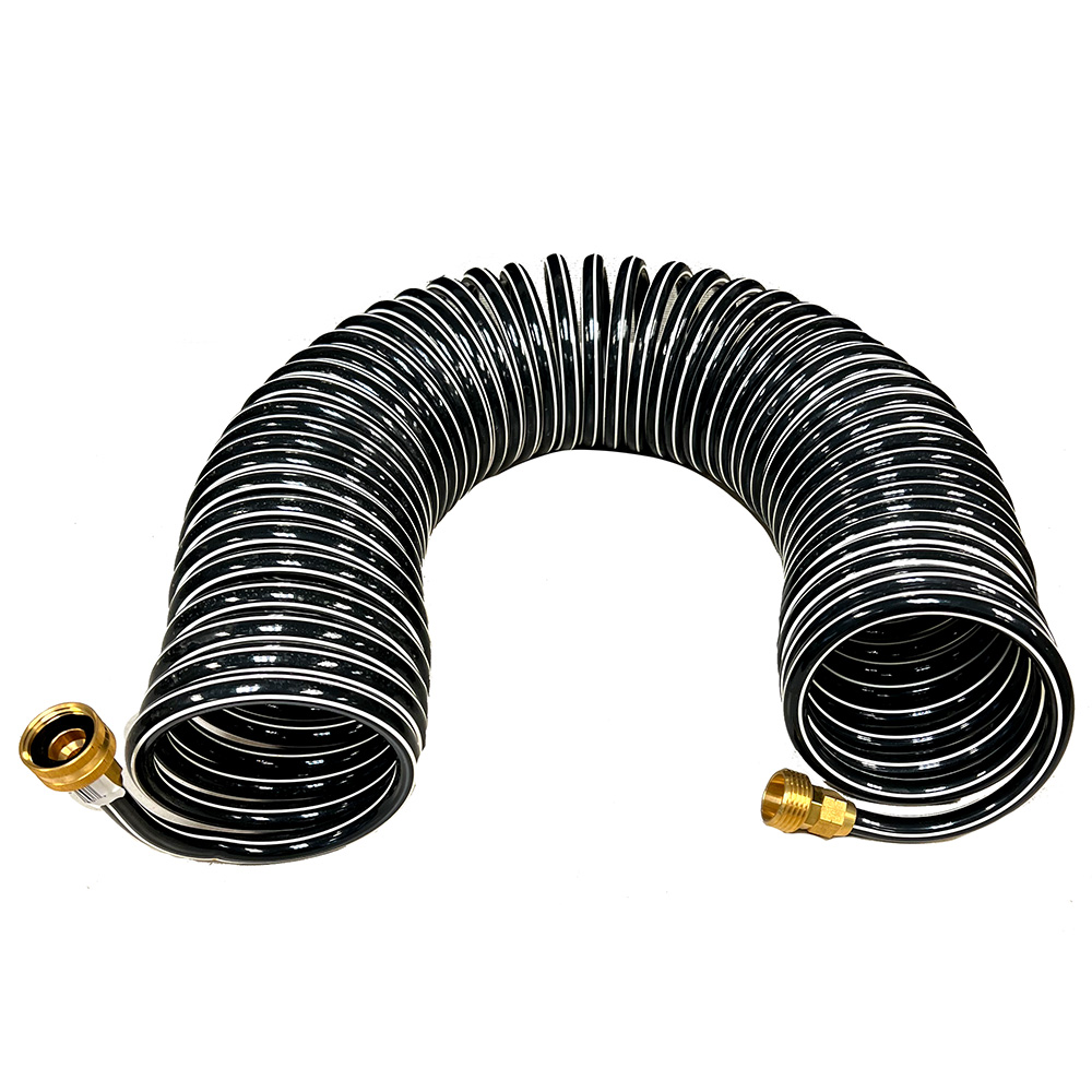 image for Trident Marine Coiled Wash Down Hose w/Brass Fittings – 15'