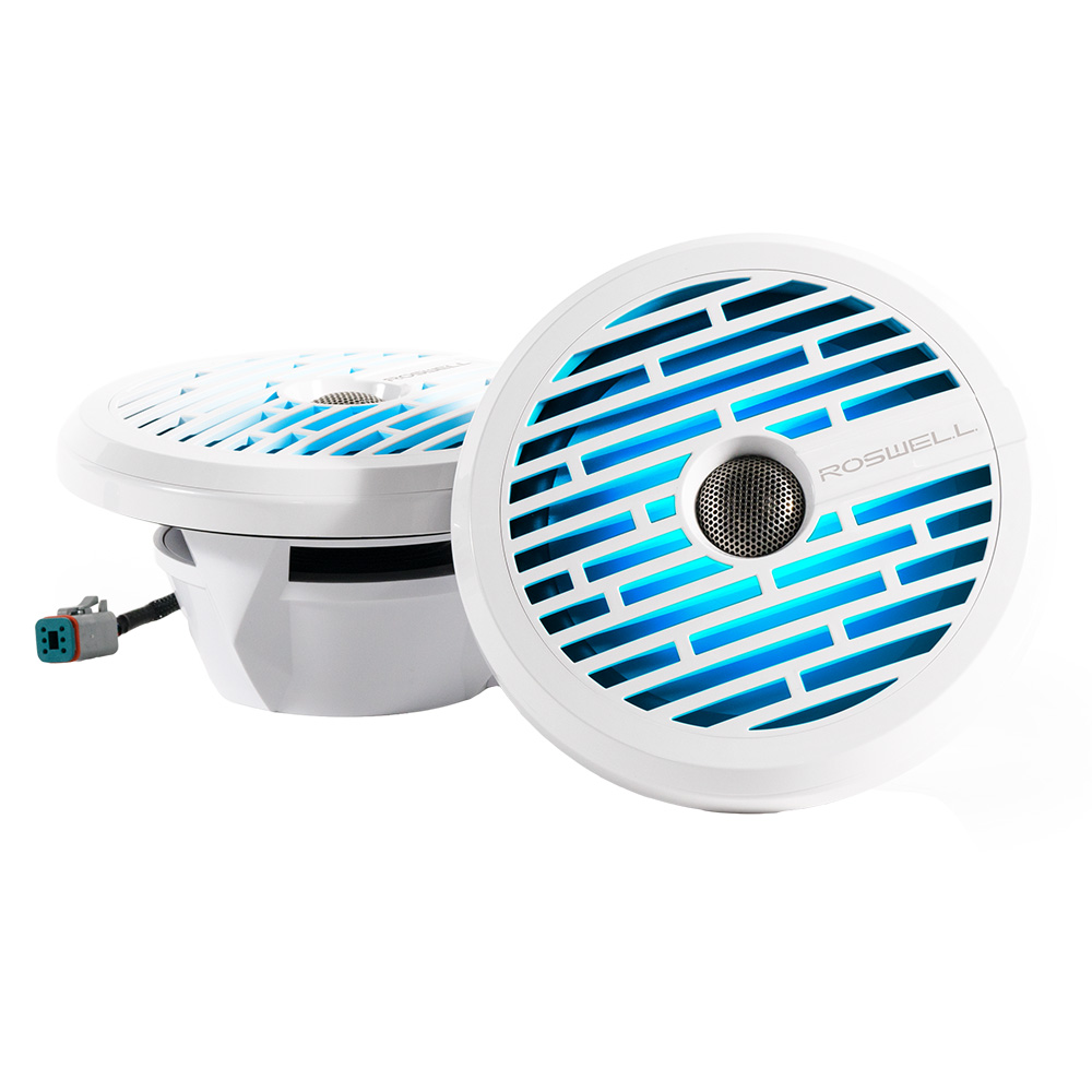 image for Roswell R1 8” Marine Speakers – White – 100W RMS & 200W Peak Power