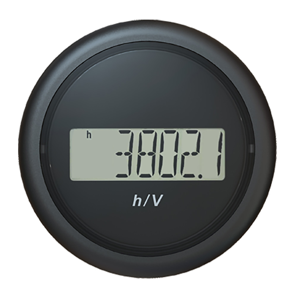 image for Veratron 52MM (2-1/16″) ViewLine Hour Counter-Voltmeter – Black