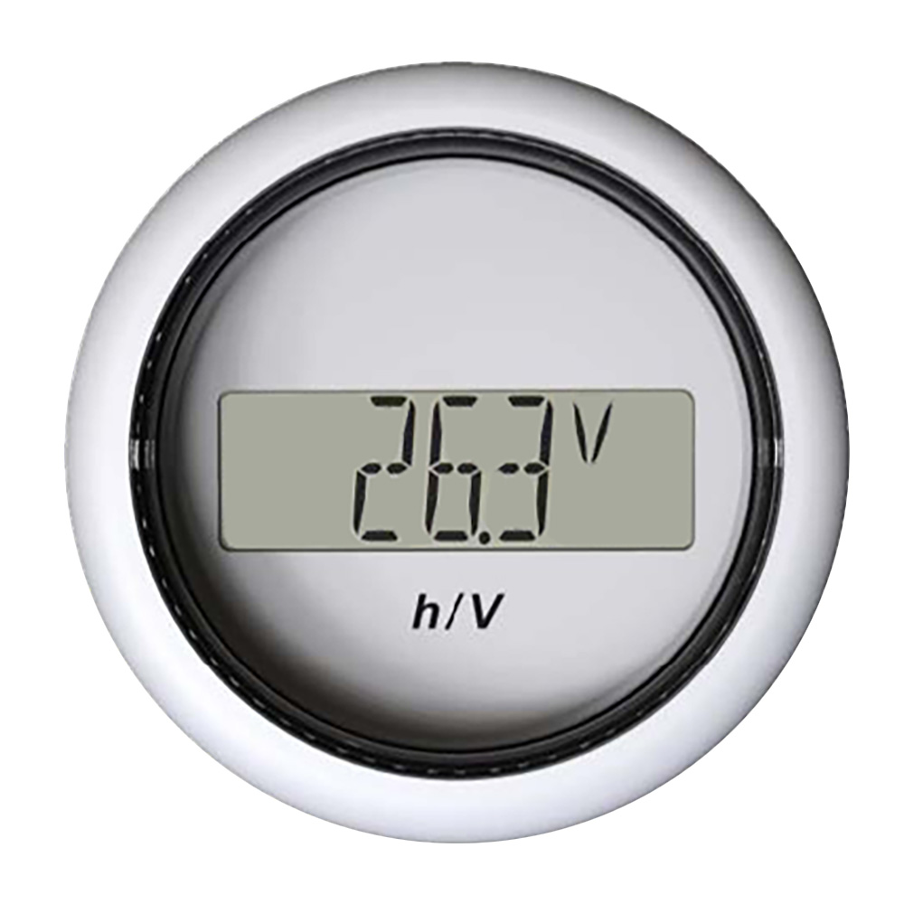 image for Veratron 52MM (2-1/16″) ViewLine Hour Counter-Voltmeter – White
