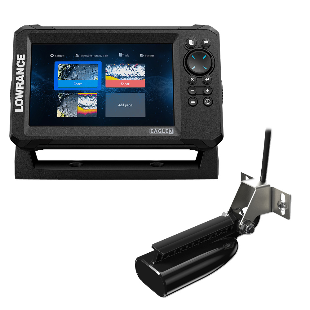 image for Lowrance Eagle 7 w/SplitShot Transducer & Discover OnBoard Chart