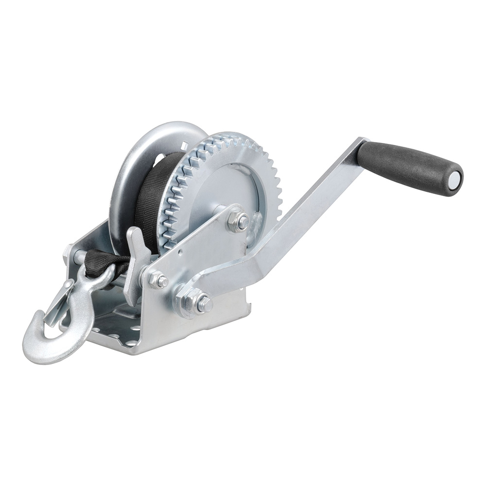 image for CURT Hand Crank 1400 lb. Winch w/20' Strap & 7-1/2″ Handle